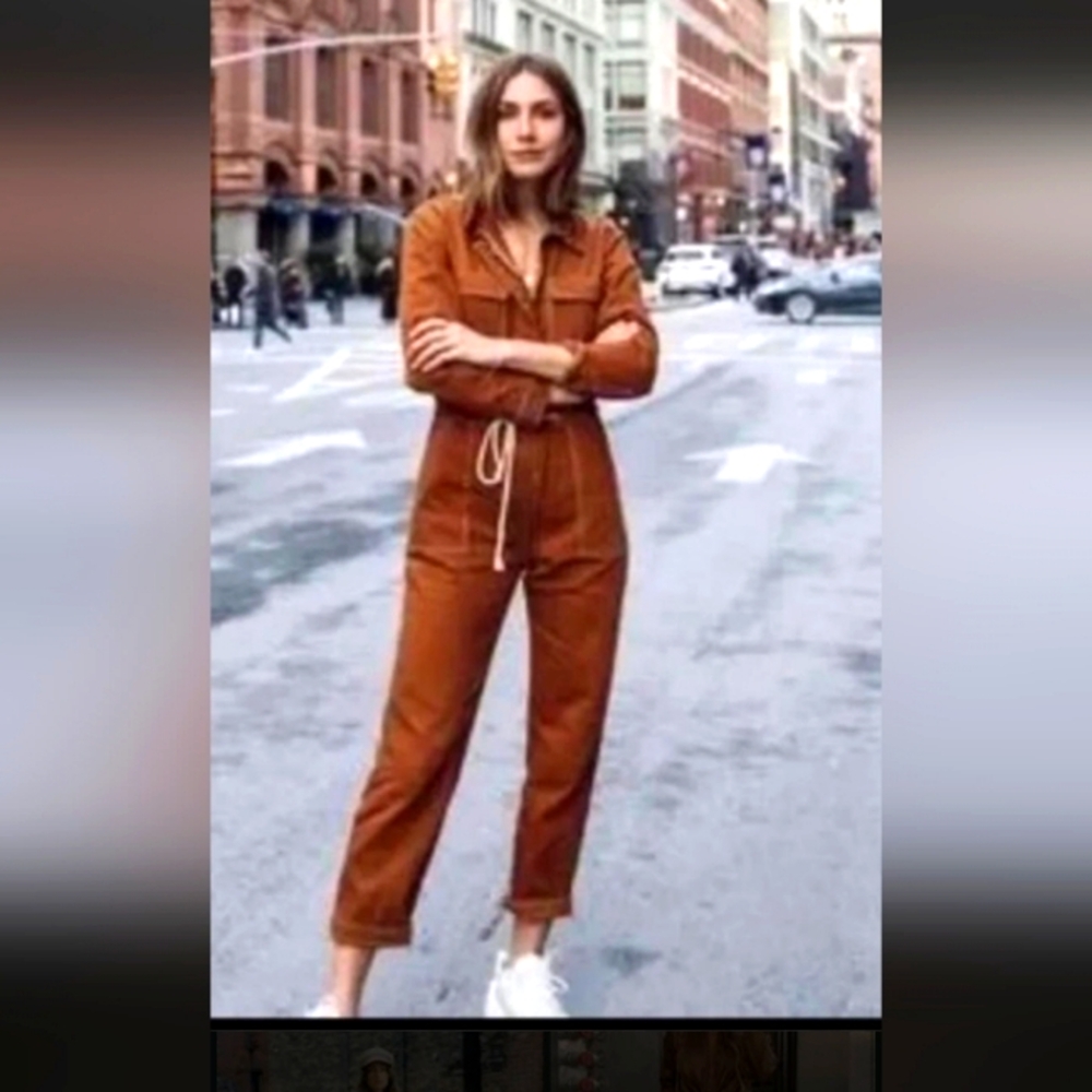 ✨ABERCROMBIE & FITCH Utility Jumpsuit Camel Small
